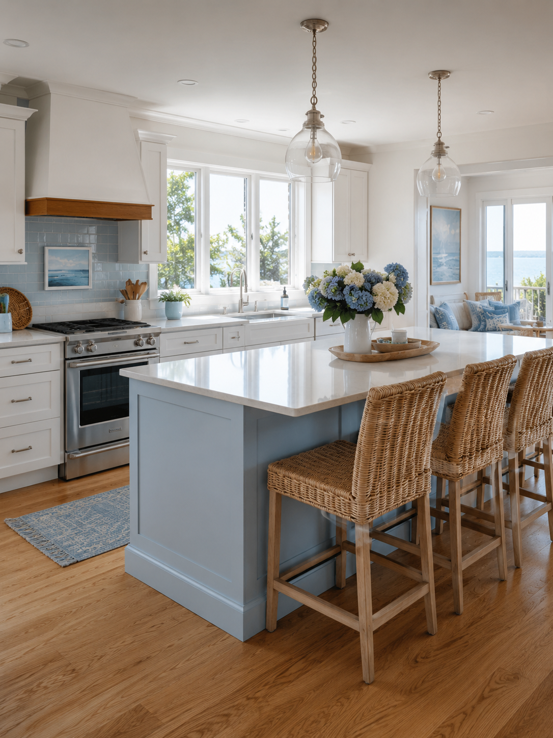 Fresh, spotless kitchen maintained by Mr Blue Cleaning