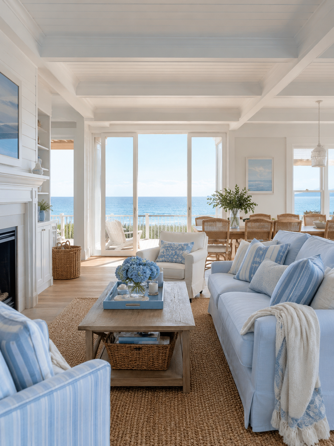 Bright and airy living room prepared by Mr Blue Cleaning